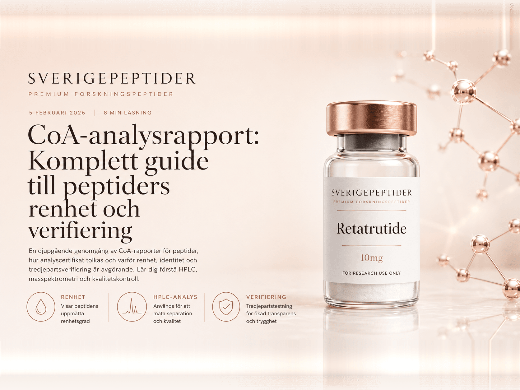 Analysrapport för peptider: så läser och verifierar du en CoA