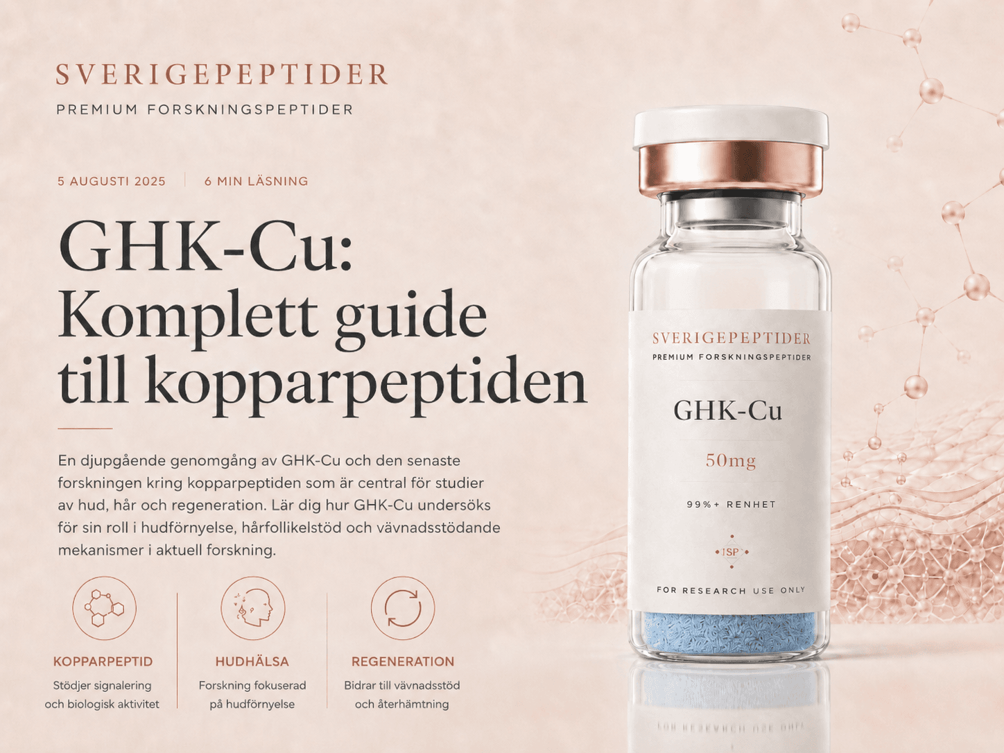 GHK-Cu kopparpeptid: komplett guide till forskningen
