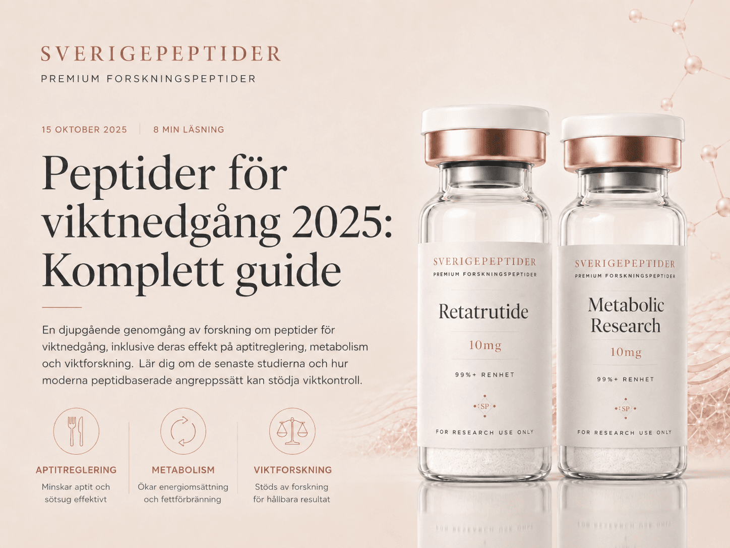 Köpa peptider i Sverige 2025: Komplett guide