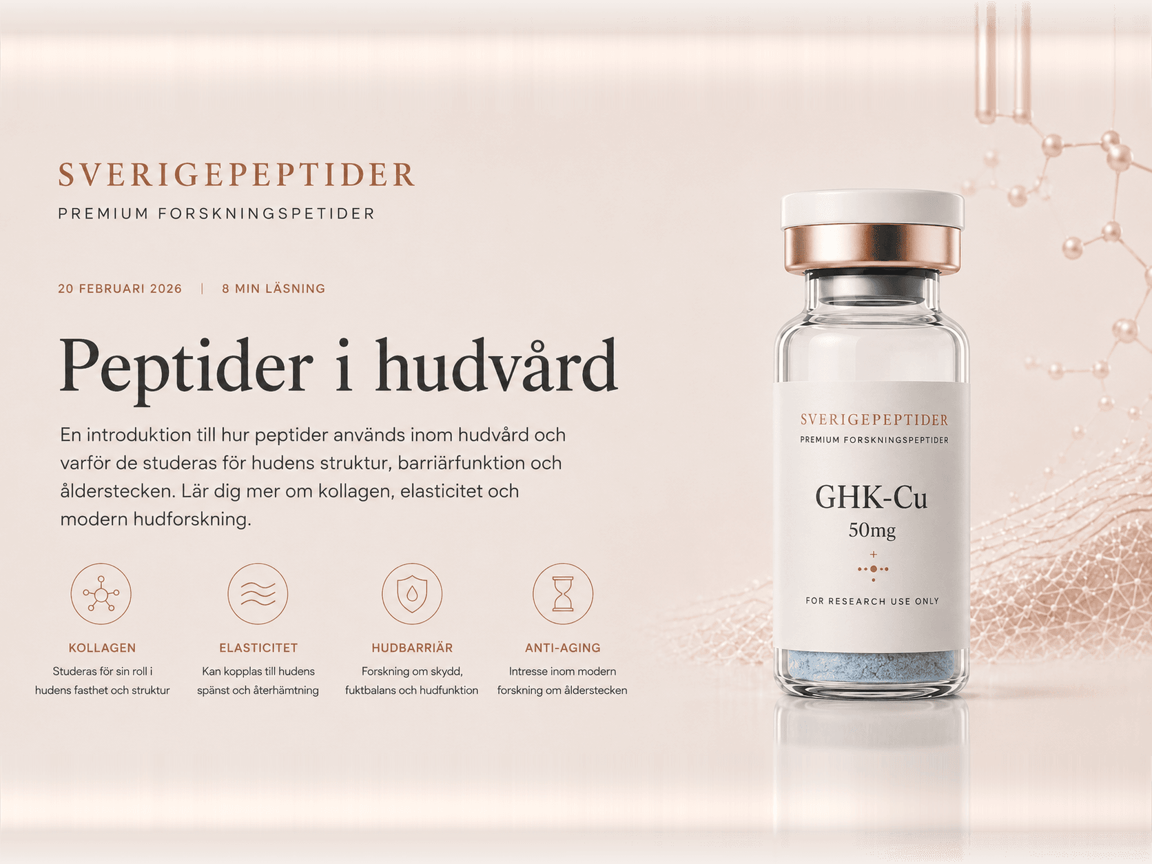 Peptider i hudvård: vad forskningen faktiskt visar